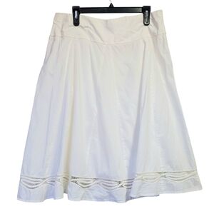 Jones New York Collection White A-Line Skirt Size 14